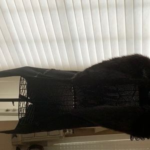 3/4 length sweater w/removable fur collar ex cond